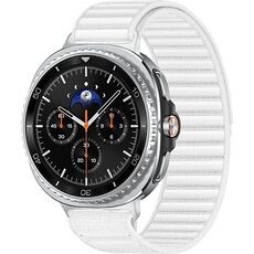 Galaxy Watch8 Classic | 46 мм | 4G LTE | Black | Fabric/White | S/M, Размер: 46 мм, Цвет: Black, Тип ремешка: Fabric, Цвет ремешка: White, Размер ремешка: S/M, Подключение часов: Bluetooth / Wi-Fi + 4G LTE